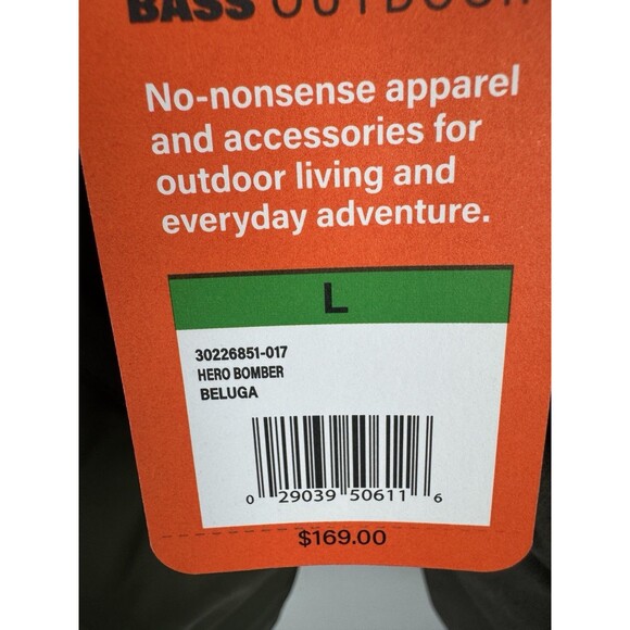 BASS OUTDOOR $169 Mens Mixed Media Bomber Jacket Size: Large NWT - Picture 4 of 8